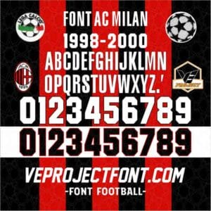 FONT AC MILAN 1998-2000